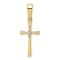 14K Yellow Gold 0.02ct. Diamond Cross Pendant