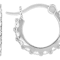 Round Moissanite Hoop Earrings In Sterling Silver