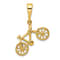 14k Yellow Gold Polished 3D Bicycle Pendant