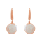 Coin Shape Light Pink Freshwater Pearl 14K Rose Gold Over Sterling
Silver Solitaire Drop Earrings