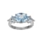 Lab Created Blue Spinel Platinum Over Sterling Silver March Birthstone
Ring 2.39ctw