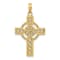 14K Yellow Gold Diamond-cut Celtic Cross Pendant