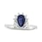 0.80ctw Sapphire and Diamond Ring in 14k White Gold
