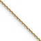 14k Yellow Gold 0.8mm Solid Diamond-Cut Round Open Link Cable 26 Inch Chain