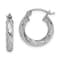 Rhodium Over Sterling Silver 2.7x15mm Twisted Hoop Earrings