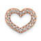 14k Rose Gold Diamond Heart Chain Slide Pendant