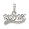 Sterling Silver Cubic Zirconia Polished Mom Pendant