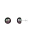 14k White Gold 9-10mm Black Freshwater Pearl Stud Earrings