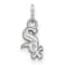 Rhodium Over Sterling Silver MLB Chicago White Sox LogoArt Pendant