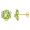 Peridot and Diamond 14K Yellow Gold Earrings 3.04ctw