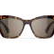 Chanel Dark Havana w Leather Arm Detail and "CC" Logo Frame /
Brown Lens Sunglasses