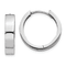 Rhodium Over 14k White Gold 9/16" Round Hinged Hoop Earrings