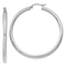 Rhodium Over 14k White Gold Polished 1 15/16" Tube Hoop Earrings