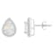 7x5mm Pear Shape Created Opal And Created White Sapphire 10k White Gold
Halo Stud Earrings