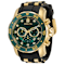 Invicta Pro Diver 48mm Green Dial Silicone, Stainless Steel Band Quartz Watch