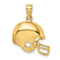 14k Yellow Gold Textured Football Helmet Charm