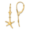 14k Yellow Gold Mini Dancing Starfish Dangle Earrings