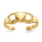 14K Yellow Gold Polished Claddagh Toe Ring