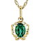 Lab Created Emerald GemIni Birthstone Pendant