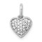 Rhodium Over 14k White Gold Diamond Heart Pendant
