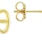 Mariner Link Stud Earrings In 18K Gold Over Sterling Silver