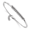Rhodium Over 14k White Gold Diamond Bangle Bracelet