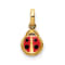 14K Yellow Gold Enamel Ladybug Charm