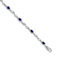 Rhodium Over 10k White Gold Diamond and Blue Sapphire Bracelet