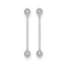 Rhodium Over 14K White Gold Diamond Circles Dangle Post Earrings