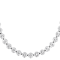 Classic Moissanite Tennis Necklace In Platinum-Enhanced Sterling Silver