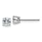 Rhodium Over 14K White Gold 1/2ct. 4.0mm Round G H I True Light
Moissanite Earrings