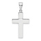 Rhodium Over 14k White Gold Polished Cross Pendant