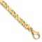 10k Yellow Gold 6.7mm Hand-polished Fancy Link Bracelet