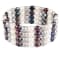 6-7mm Black, Silver, and White Cultured Freshwater Pearl Silver  Bracelet