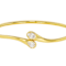 Oval And Pear Moissanite Bypass Cuff Bracelet In 14K Gold Over Sterling Silver