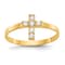 14K Yellow Gold Cubic Zirconia Cross Baby Ring