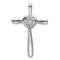 Rhodium Over 14k White Gold Diamond Chain Slide Pendant