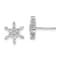 Rhodium Over 14K White Gold Lab Grown Diamond SI1/SI2, G H I, Star Post Earrings