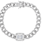 CZ Curb Link Bracelet In Platinum-Enhanced Sterling Silver 10.71ctw