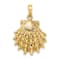10K Yellow Gold Textured Lions Paw Shell Charm