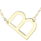 Sideways Initial B Necklace In Solid 14K Yellow Gold 18 Inch