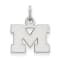 Rhodium Over Sterling Silver LogoArt University of Michigan Extra Small Pendant