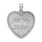 Rhodium Over 14k White Gold Polished Reversible For My Sister-Friends
Forever Pendant