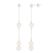 6-6.5mm white cultured freshwater pearl rhodium over sterling silver earrings