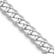 Rhodium Over 14k White Gold 5.75mm Solid Flat Beveled 22 Inch Curb Chain