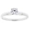 White Cubic Zirconia Rhodium Over Sterling Silver Promise Ring 0.81ctw