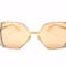 Gucci Gold Tone Frame / Orange Lens Sunglasses
