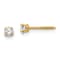 14k Yellow Gold Children's 3mm Cubic Zirconia Stud Earrings