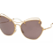 Miu Miu Gold Frame / Purple Brown Lenses Sunglasses