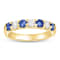 1.00ctw Sapphire and Diamond Wedding Band Ring in 14k Yellow Gold